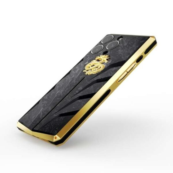 Golden Concept iPhone Case / RSC15 - Gold Dragon for iPhone Case 15 PRO MAX -IC-15PM-RSC-BK-G-DR