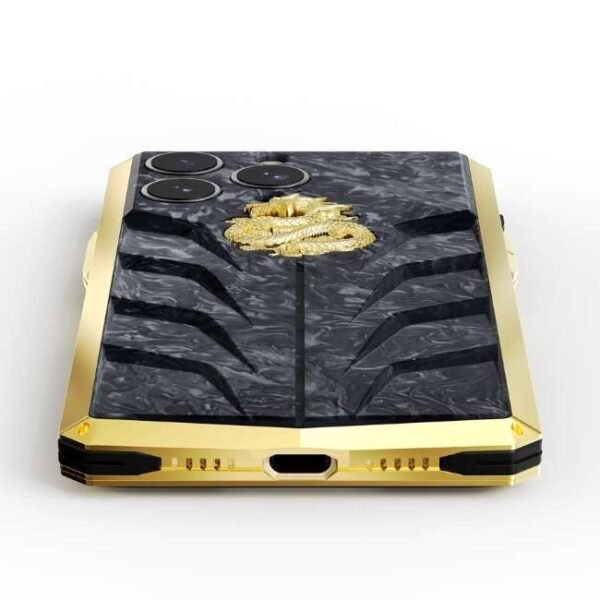Golden Concept iPhone Case / RSC15 - Gold Dragon for iPhone Case 15 PRO MAX -IC-15PM-RSC-BK-G-DR