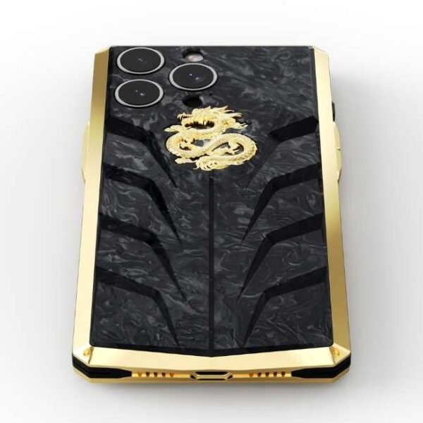 Golden Concept iPhone Case / RSC15 - Gold Dragon for iPhone Case 15 PRO MAX -IC-15PM-RSC-BK-G-DR