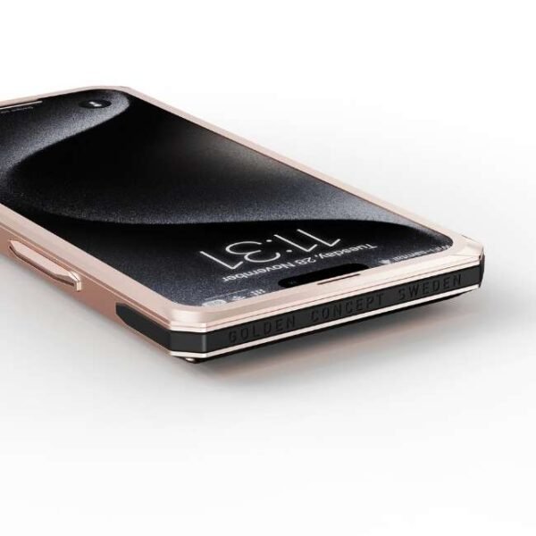 Golden Concept iPhone Case / RS15 - Crepe Steel for iPhone 15 PRO MAX -IC-15PM-RSR-RG-BK
