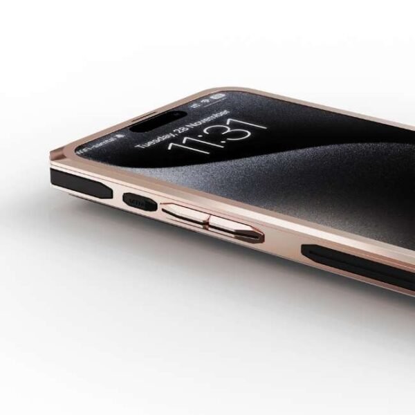 Golden Concept iPhone Case / RS15 - Crepe Steel for iPhone 15 PRO MAX -IC-15PM-RSR-RG-BK