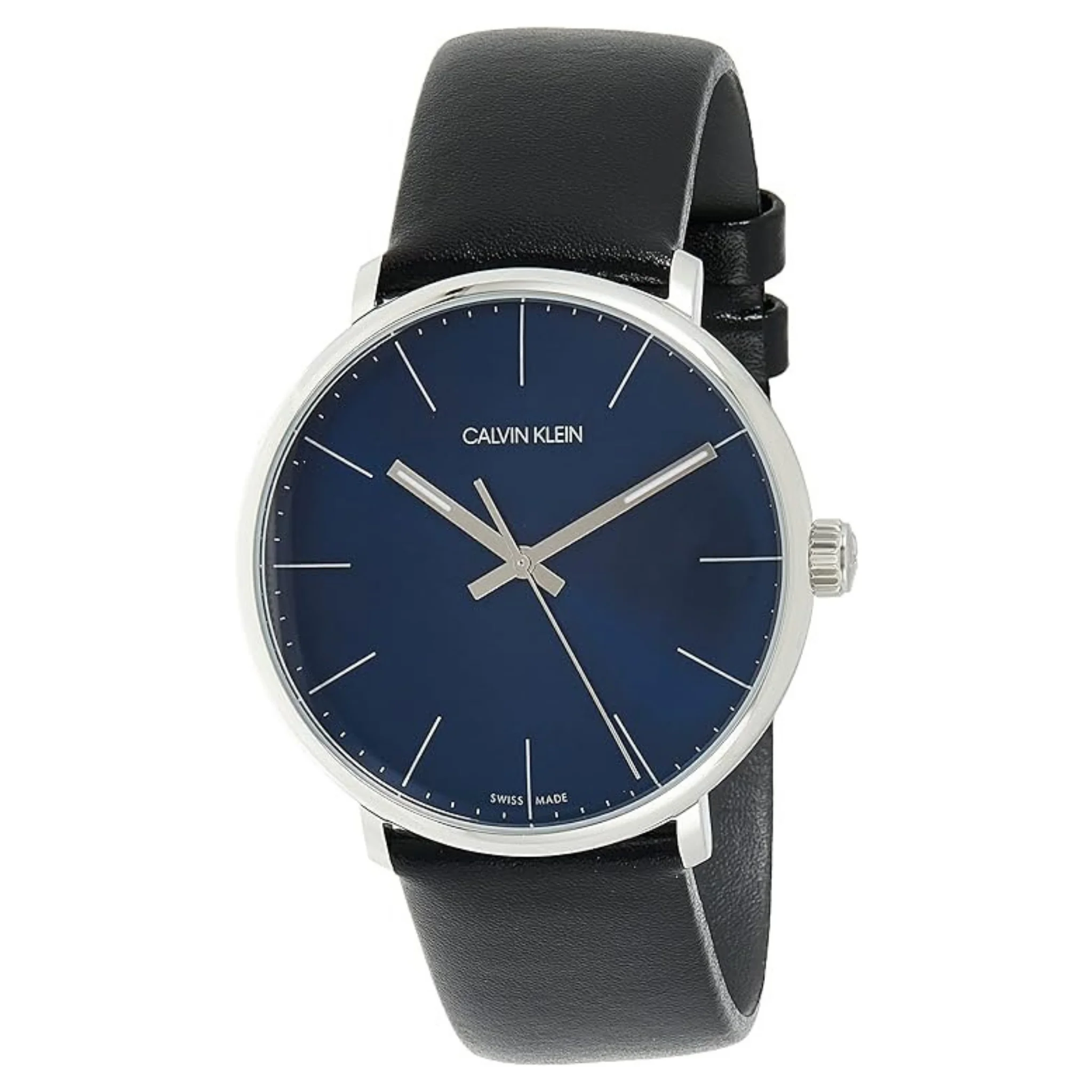 Calvin Klein Mens Quartz Watch Analog Display and Leather Strap K8M211CN