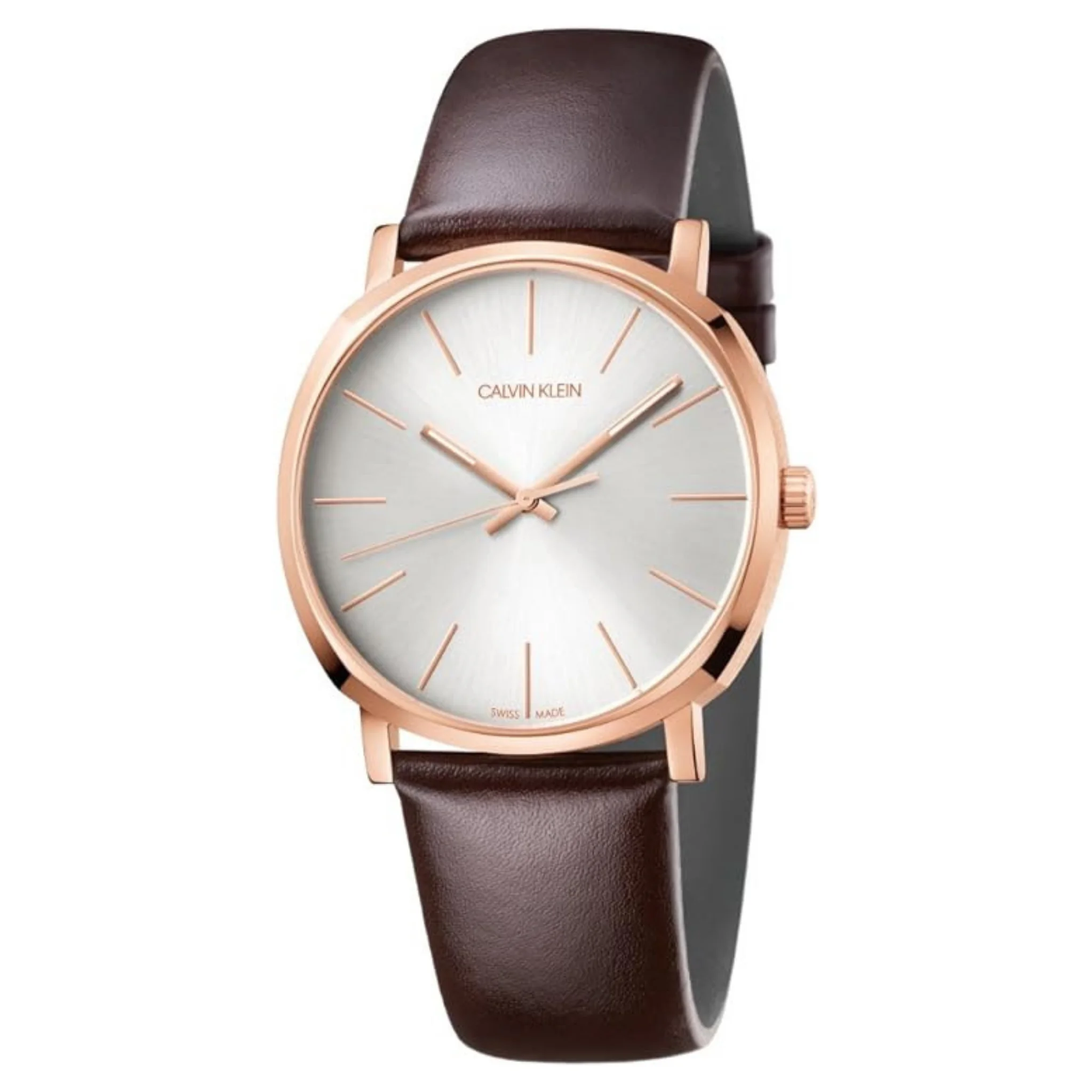 Calvin Klein Mens Analogue Quartz Watch with Leather Strap K8Q316G6 Silver Bracelet