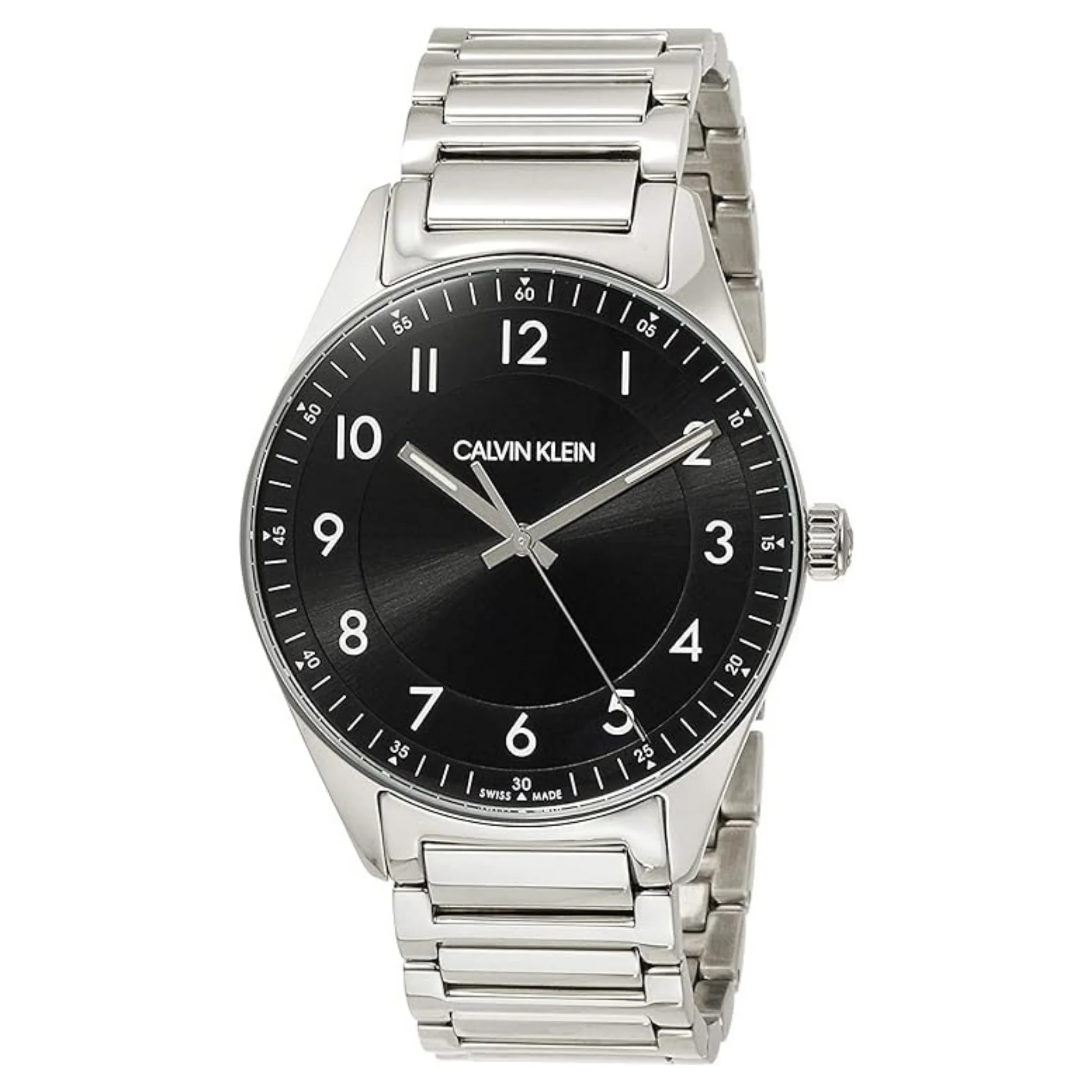 Calvin Klein Casual Watch for Men Quartz Movement Analog Display Silver Stainless Steel Strap KBH21141
