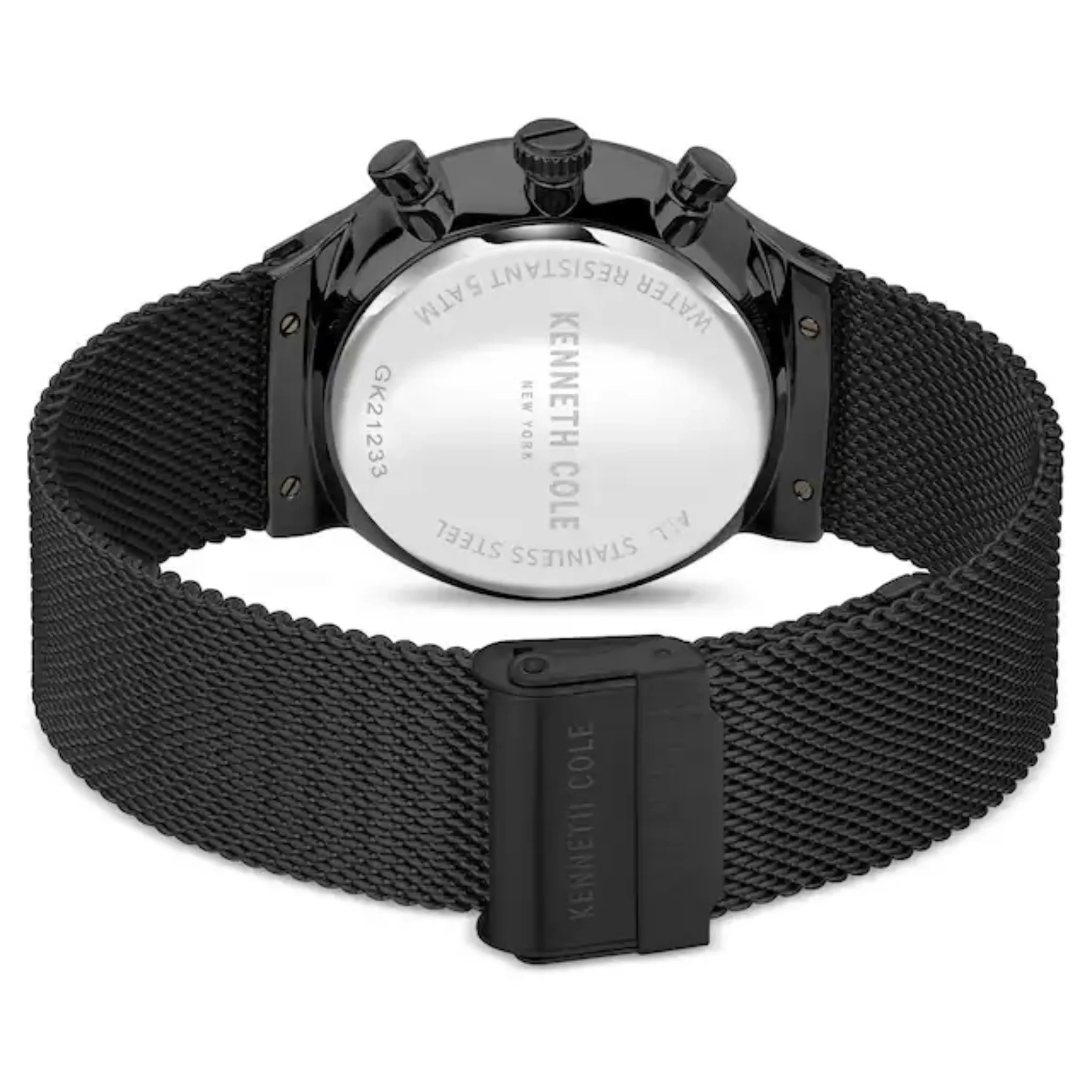Kenneth Cole Grey Dial Stainless Steel Strap Watch For Men-KCWGK2123303MN