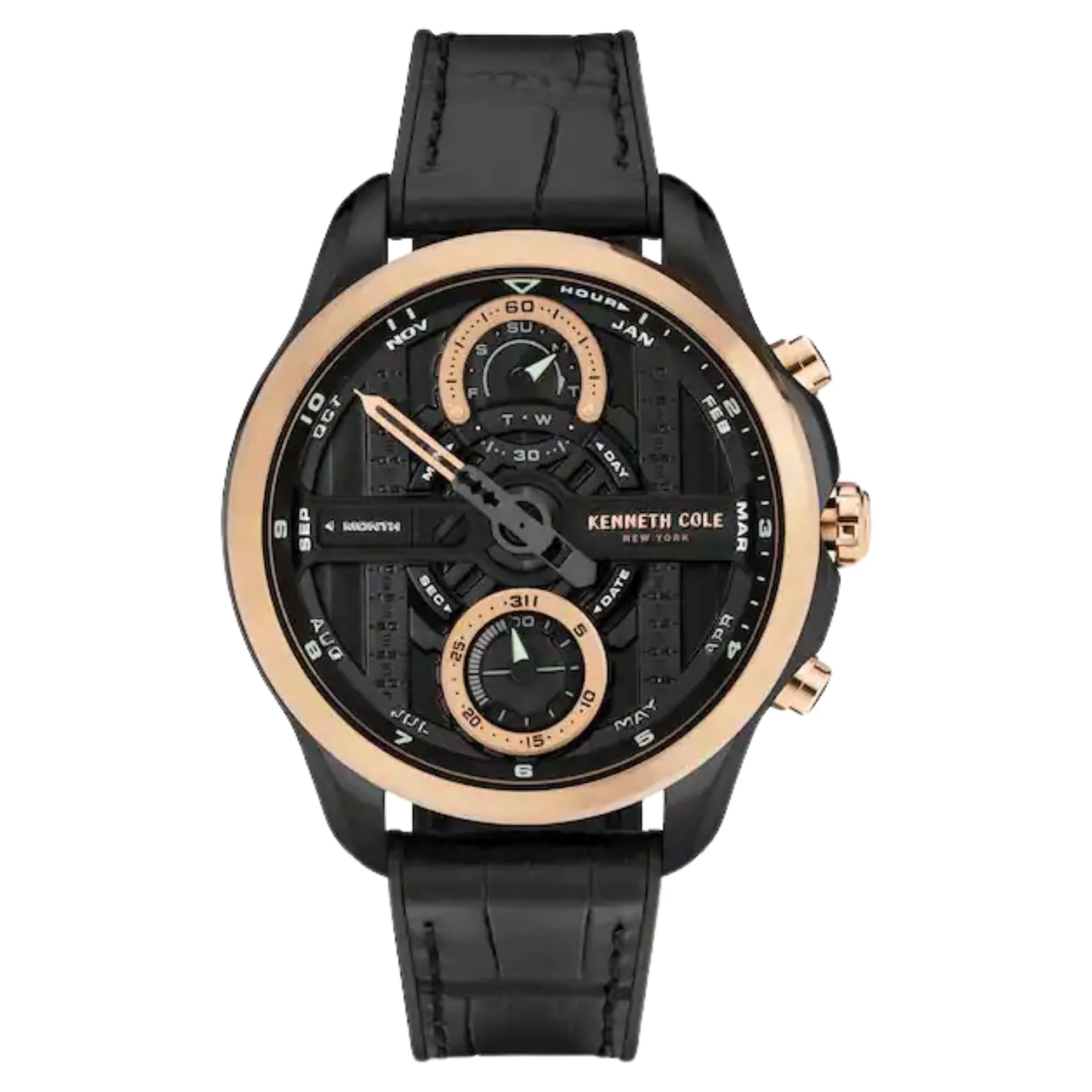 Kenneth Cole Men Round Watch - KCWGO2125503MN