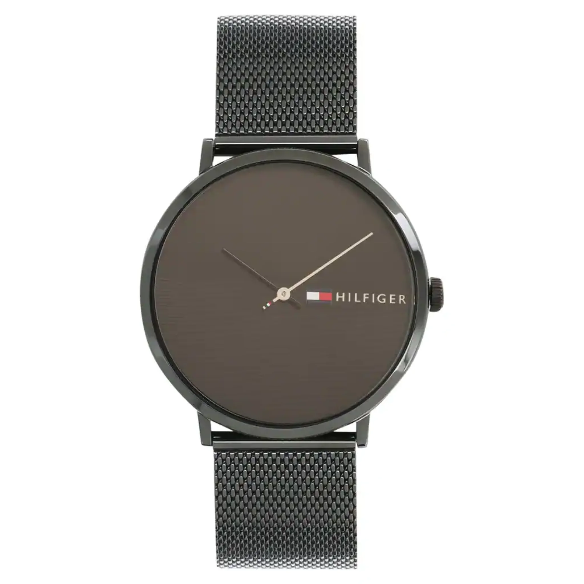 Tommy Hilfiger Black Dial Black Metal Strap Watch-NETH1791464