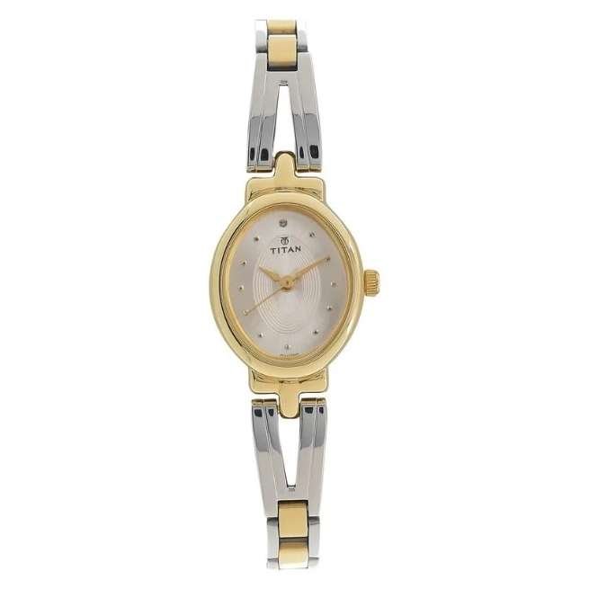 Titan women Silver White Watch- NM2594BM01