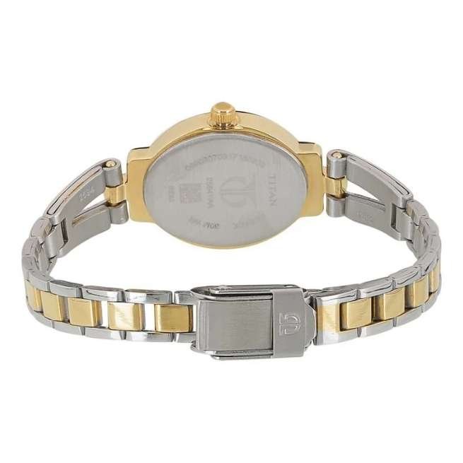 Titan women Silver White Watch- NM2594BM01