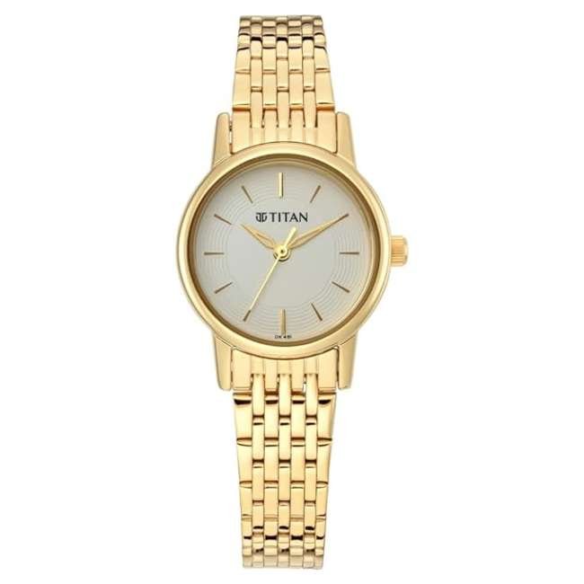 Titan women Silver White Watch- NP2593YM02