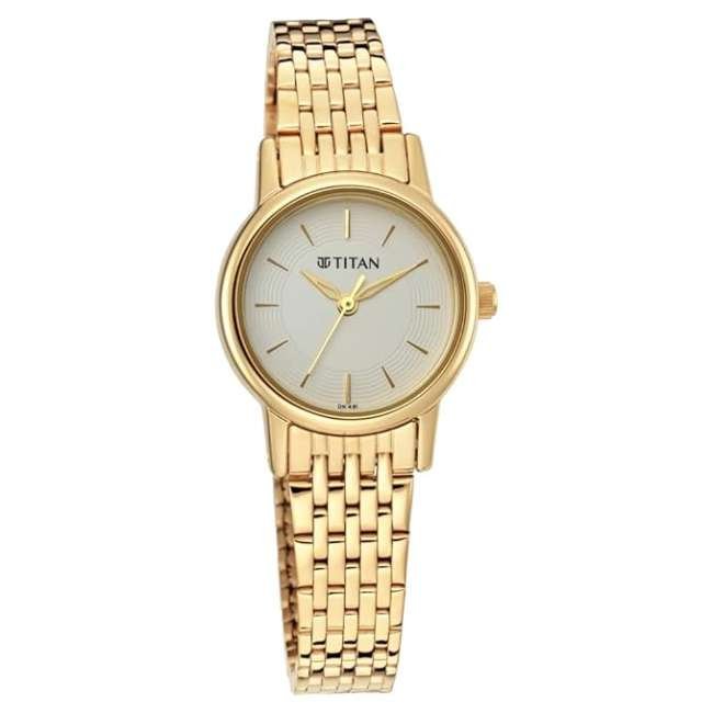 Titan women Silver White Watch- NP2593YM02