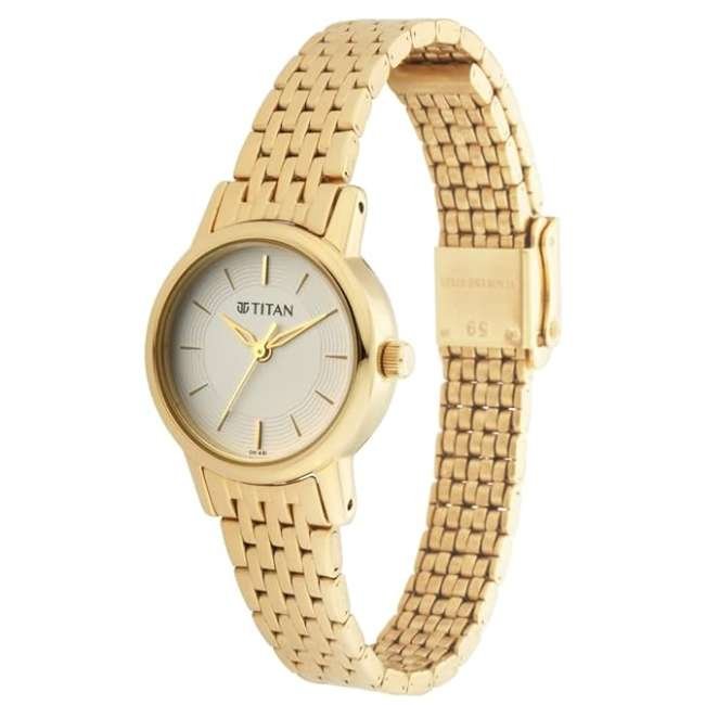 Titan women Silver White Watch- NP2593YM02