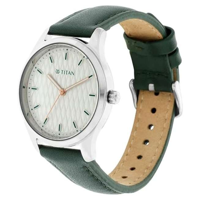 Titan women Silver White Watch- NP2639SL04