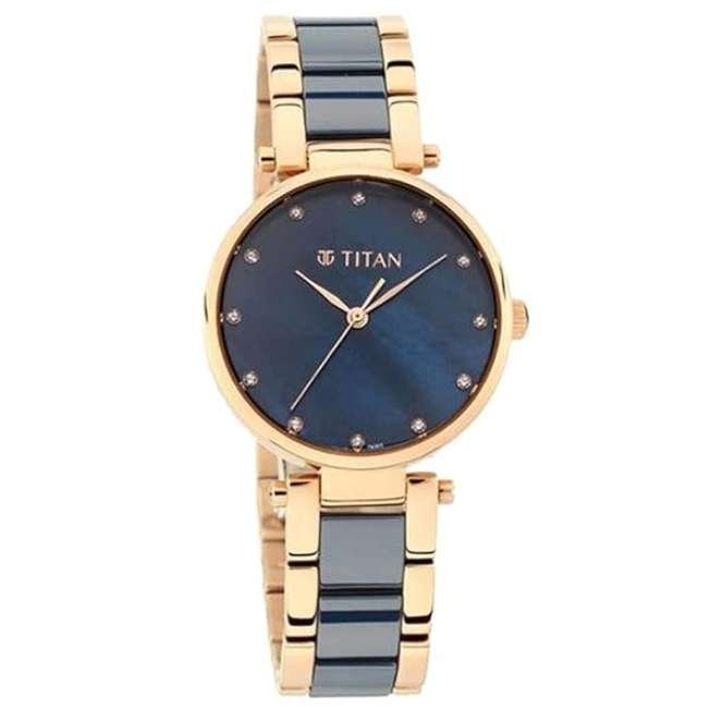 Titan Blue Women Quartz Watch NQ95061WD05