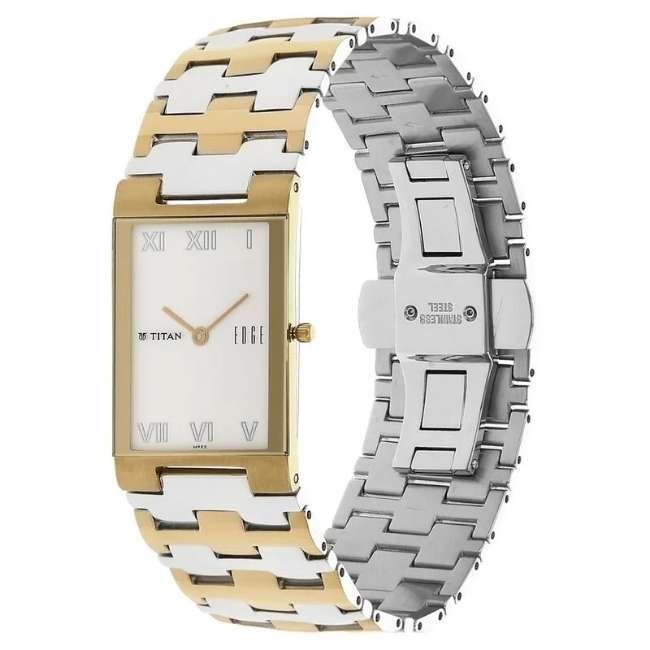 Titan Edge Silver White Men Quartz Watch NR1296BM02
