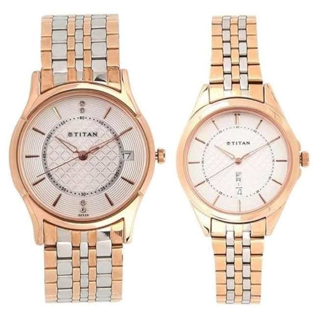 Titan Silver White Unisex Quartz Watch NR16362565KM01P