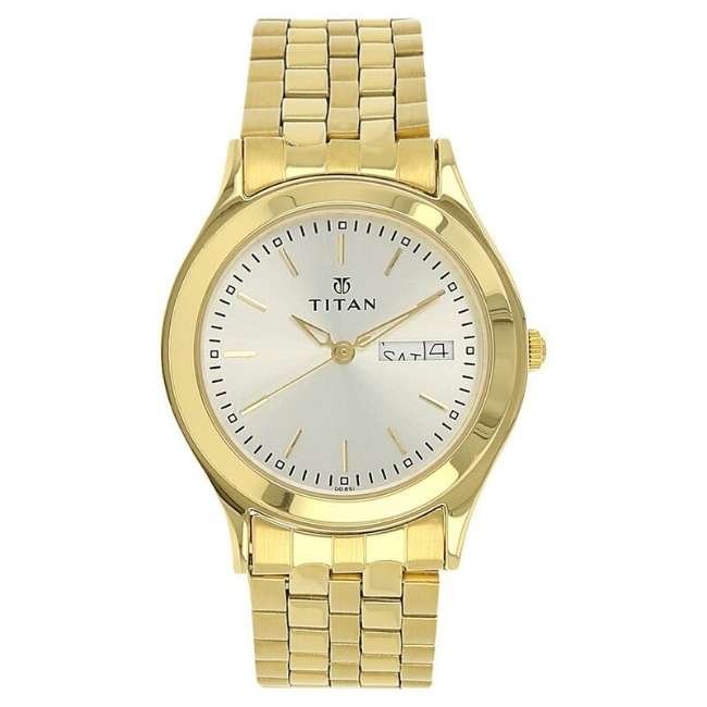 Titan Silver White Men Quartz Watch NR1648YM04