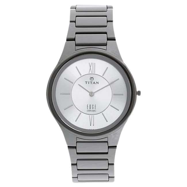 Titan Edge Silver White Men Quartz Watch NR1696QC02
