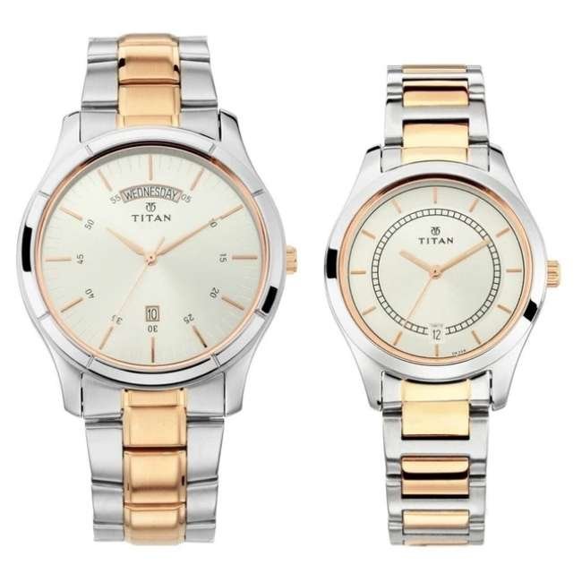 Titan Silver White Unisex Quartz Watch NR17672596KM01P