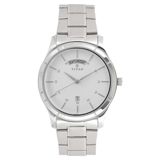 Titan White Men Quartz Watch NR1767SM01