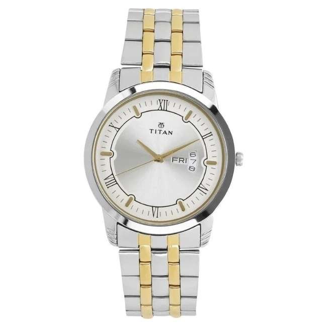 Titan Silver White Men Quartz Watch NR1774BM01