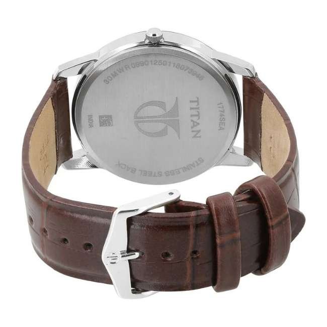 Titan Silver White Men Quartz Watch NR1774SL01