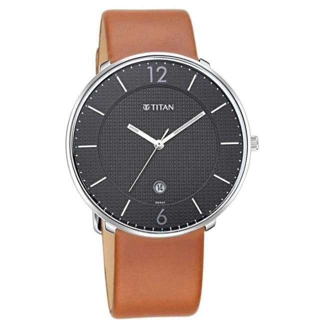 Titan Black Men Quartz Watch NR1849SL01