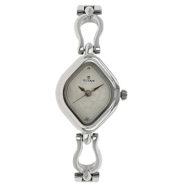 Titan Silver White Women Quartz Watch NR2536SM02