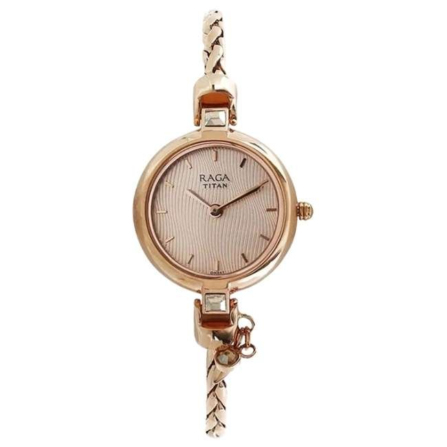 Titan Rose Gold Women Quartz Watch NR2584WM01