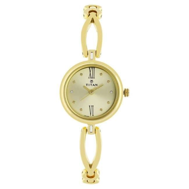 Titan Light Champagne Women Quartz Watch NR2601YM01