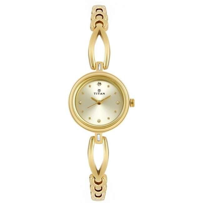 Titan Light Champagne Women Quartz Watch NR2601YM02