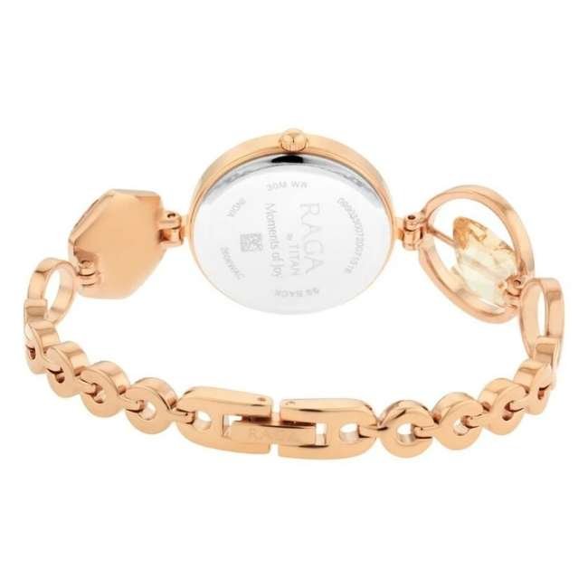 Titan Raga Rose Gold Women Quartz Watch NR2606WM09