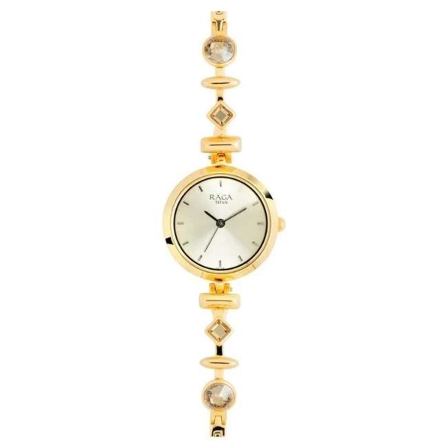 Titan Light Champagne Women Quartz Watch NR2606YM05