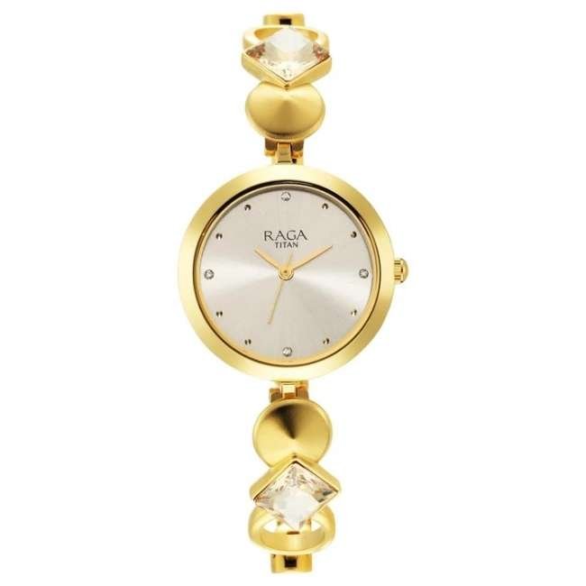 Titan Light Champagne Women Quartz Watch NR2606YM08