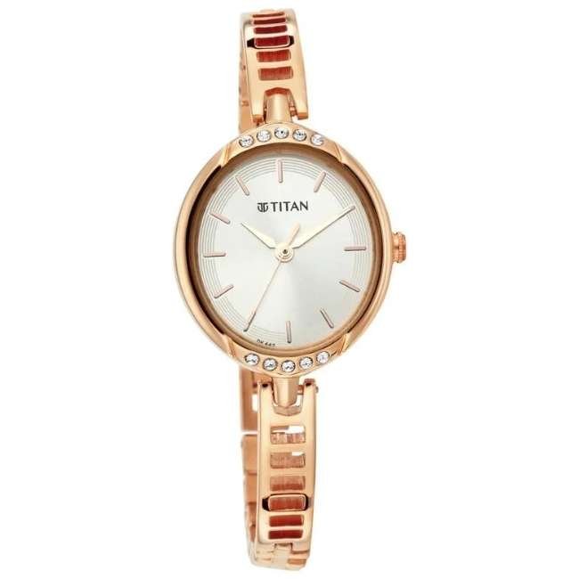 Titan Silver White Women Quartz Watch NR2637WM01