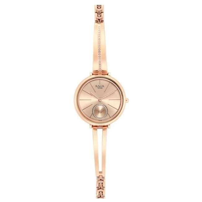 Titan Rose Gold Women Quartz Watch NR2647WM01