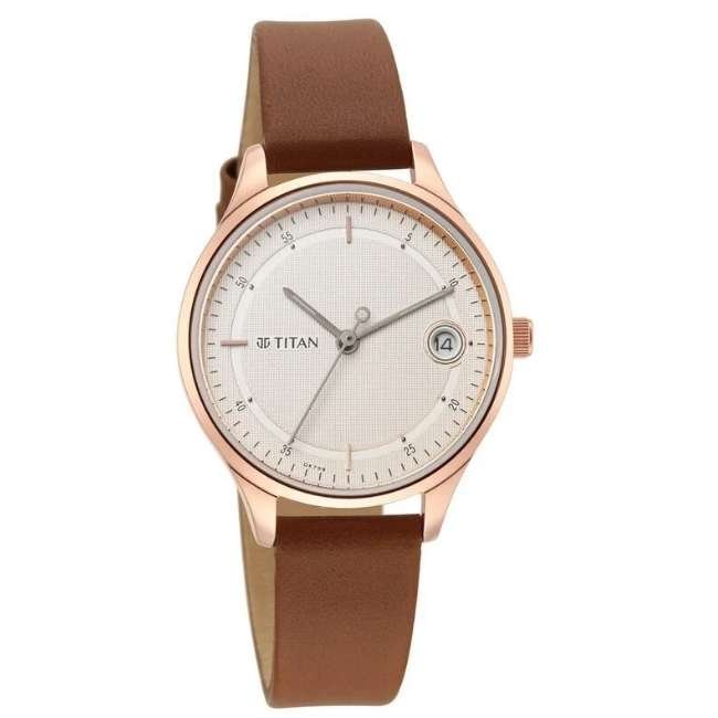 Titan Silver White Women Quartz Watch NR2649WL01