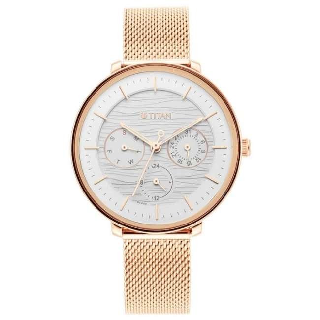 Titan Silver White Women Quartz Watch NR2651WM02