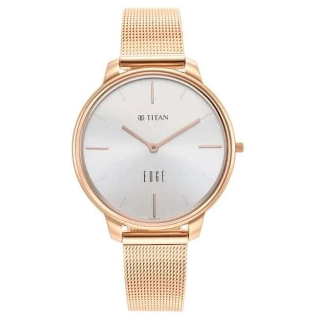 Titan Edge Silver Women Quartz Watch NR2654WM01