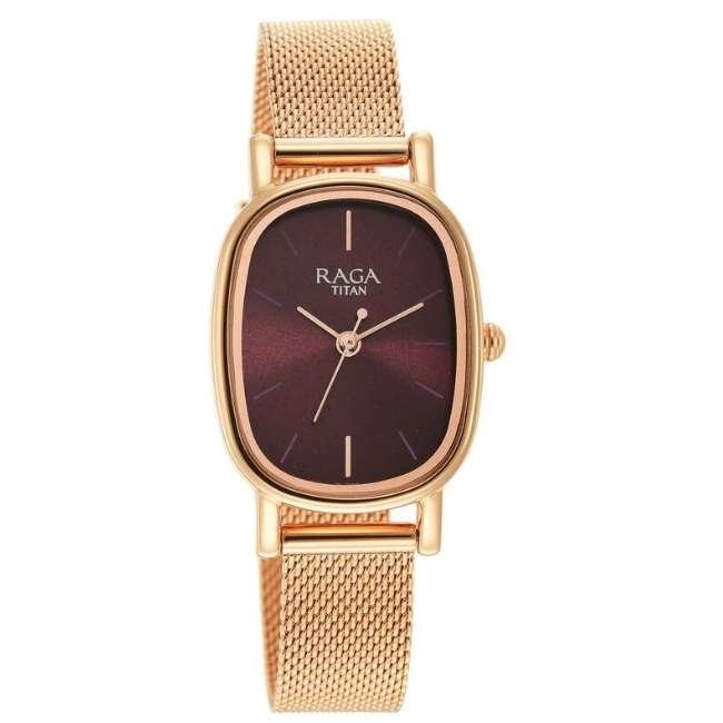 Titan Brown Women Quartz Watch NR2665WM01