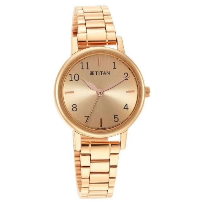 Titan Rose Gold Women Quartz Watch NR2678WM01