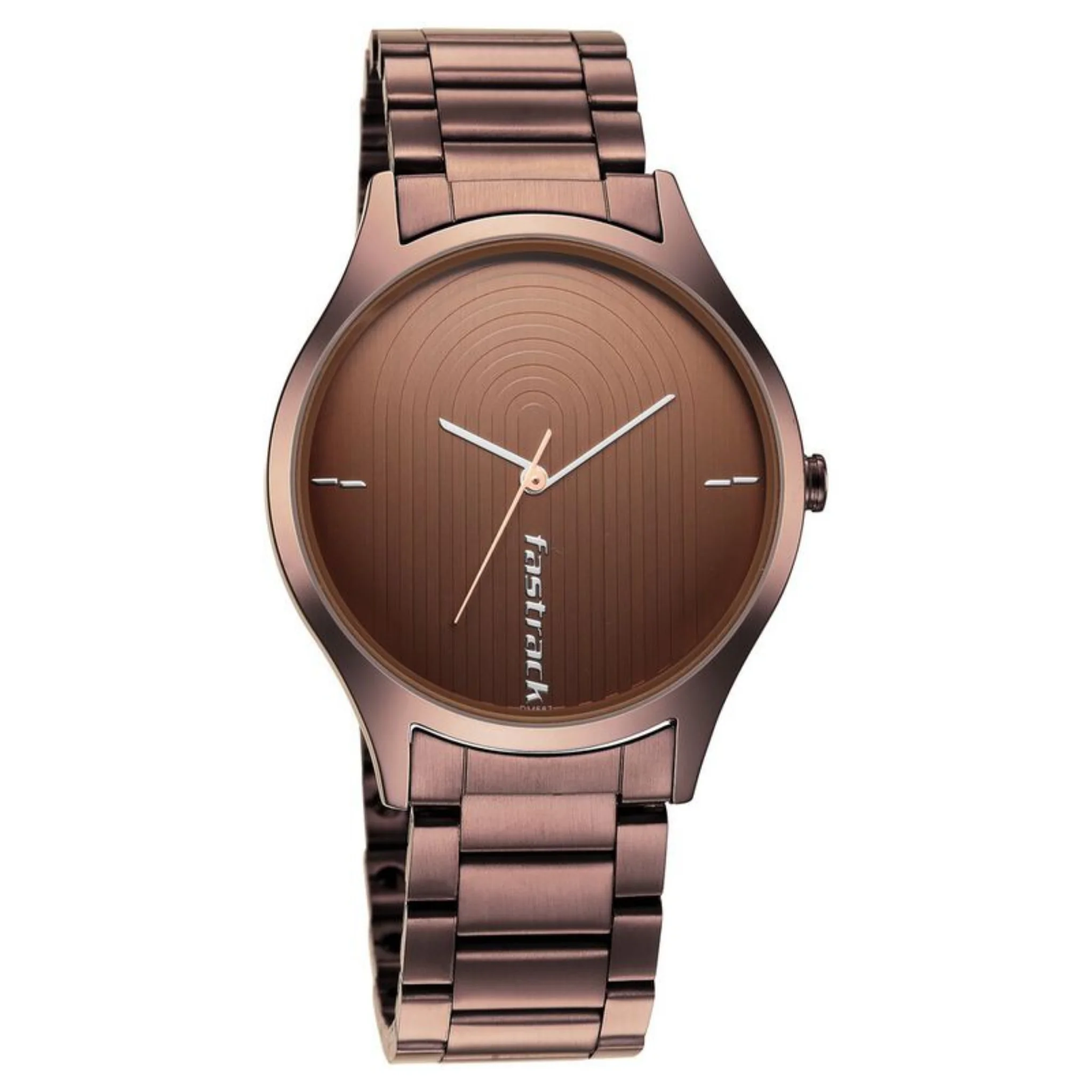 Fastrack Round Brown Male NR3184QM02 Watch