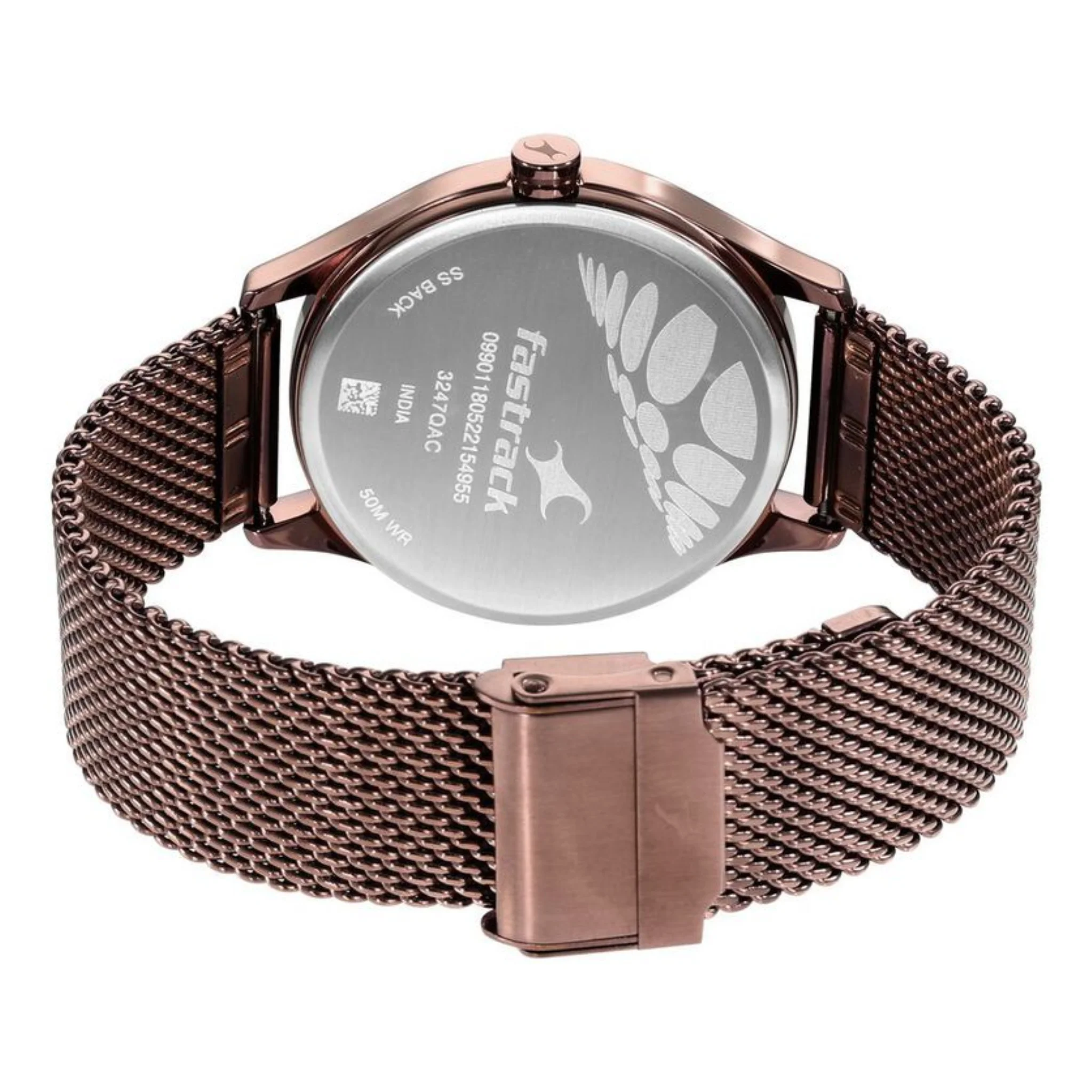 Fastrack Round Brown Male NR3247QM02 Watch