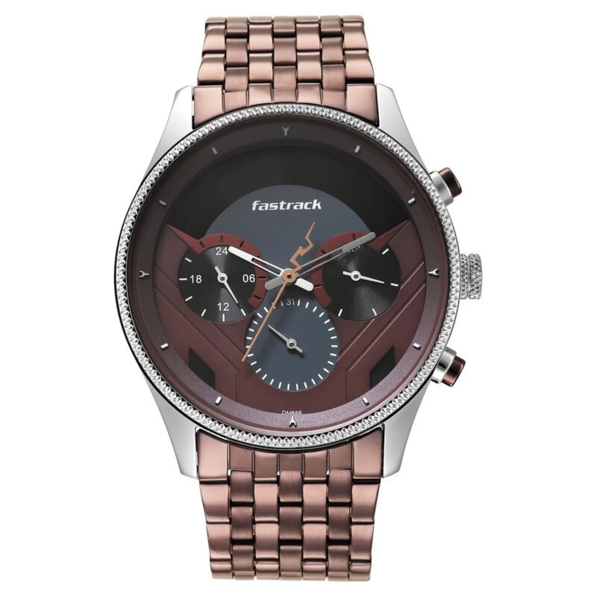 Fastrack Round Brown Male NR3286KM01 Watch