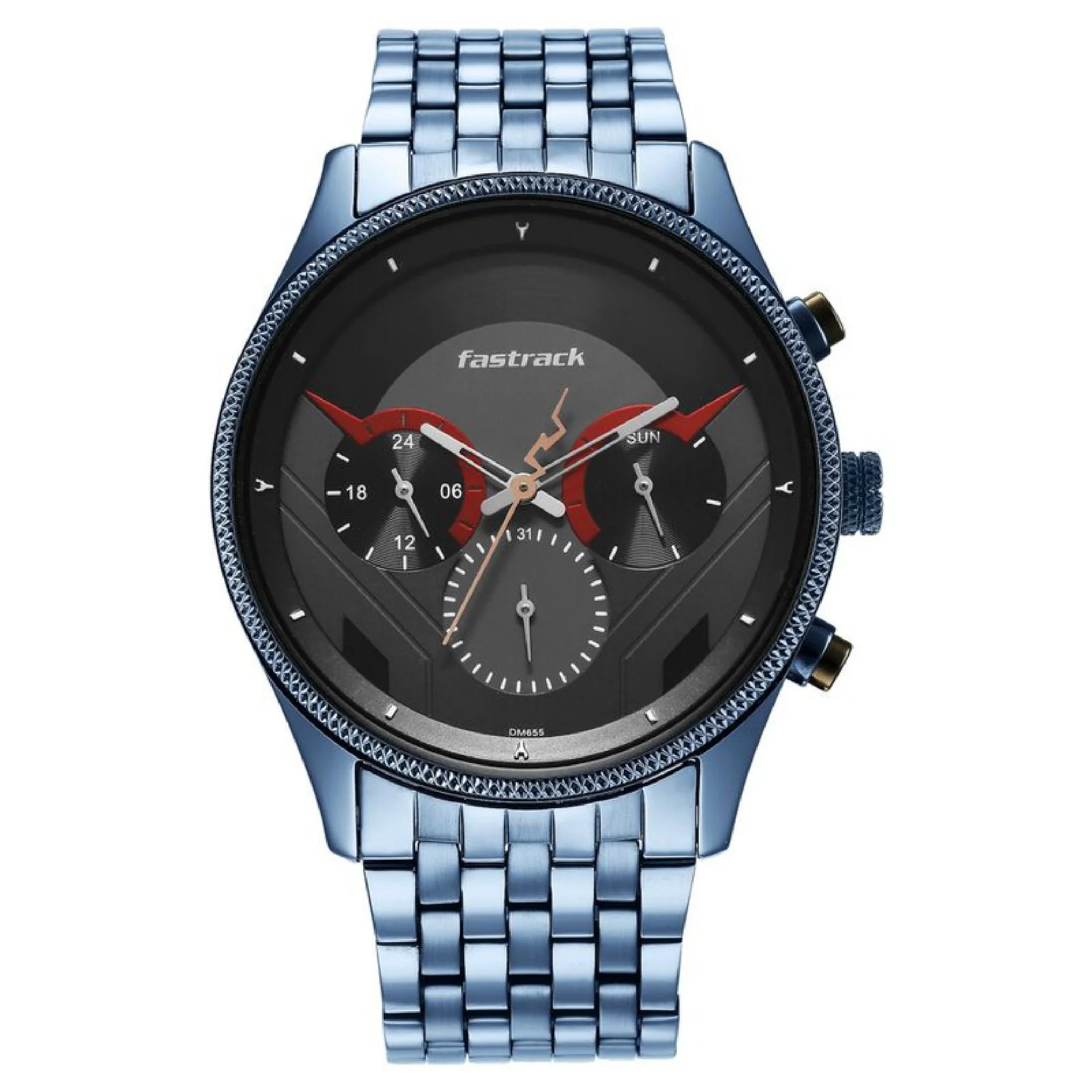 Fastrack Round Gun Male NR3286KM03 Watch