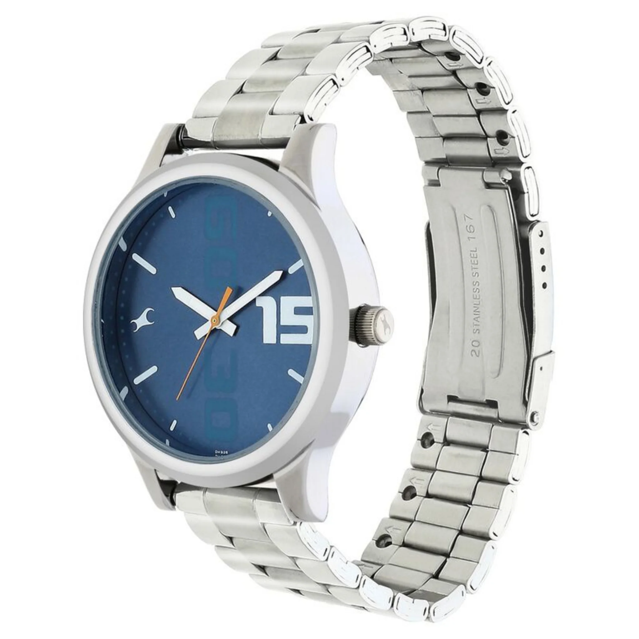 Fastrack Round Blue Male NR38051SM05 Watch