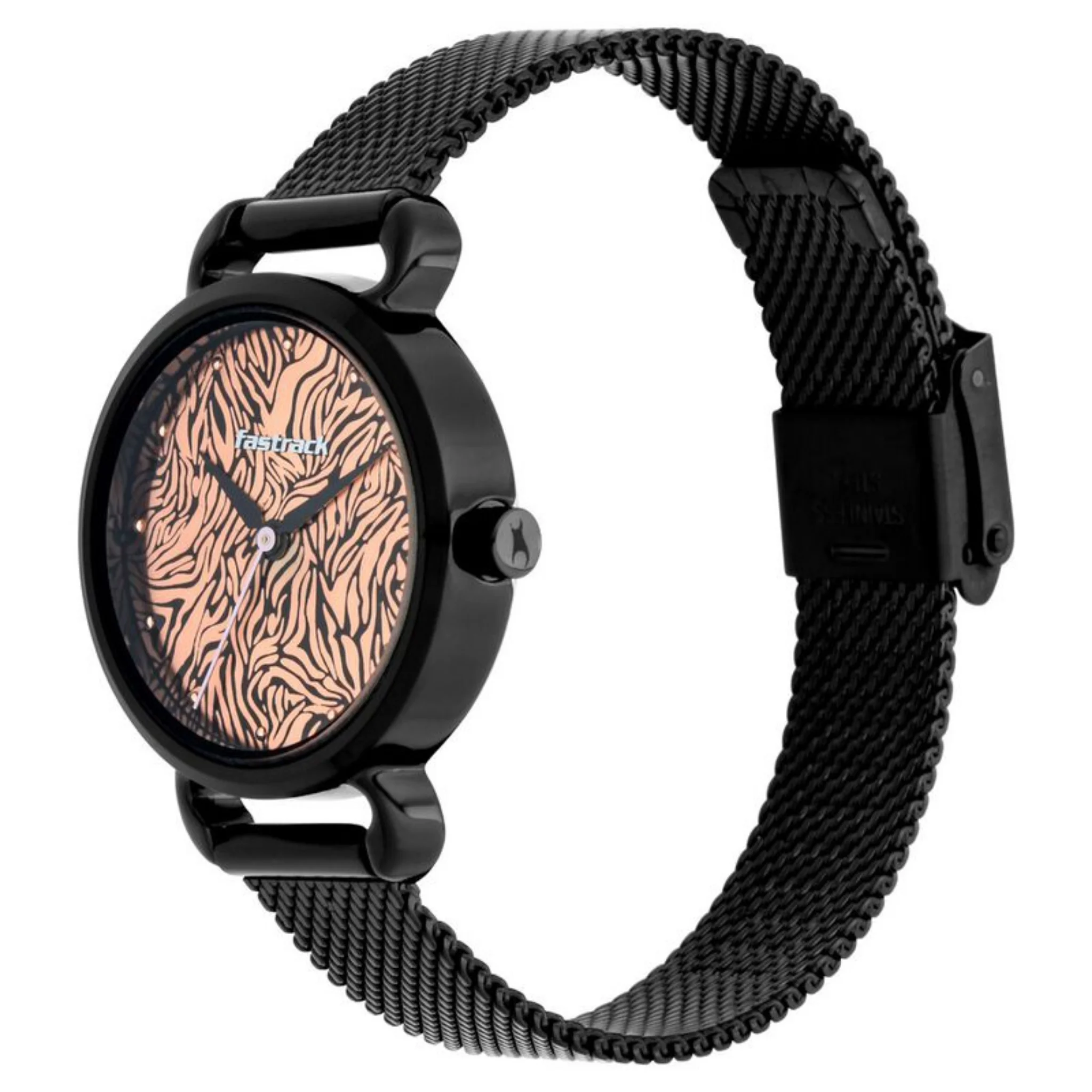 Fastrack Round Black Women NR6221NM01 Watch