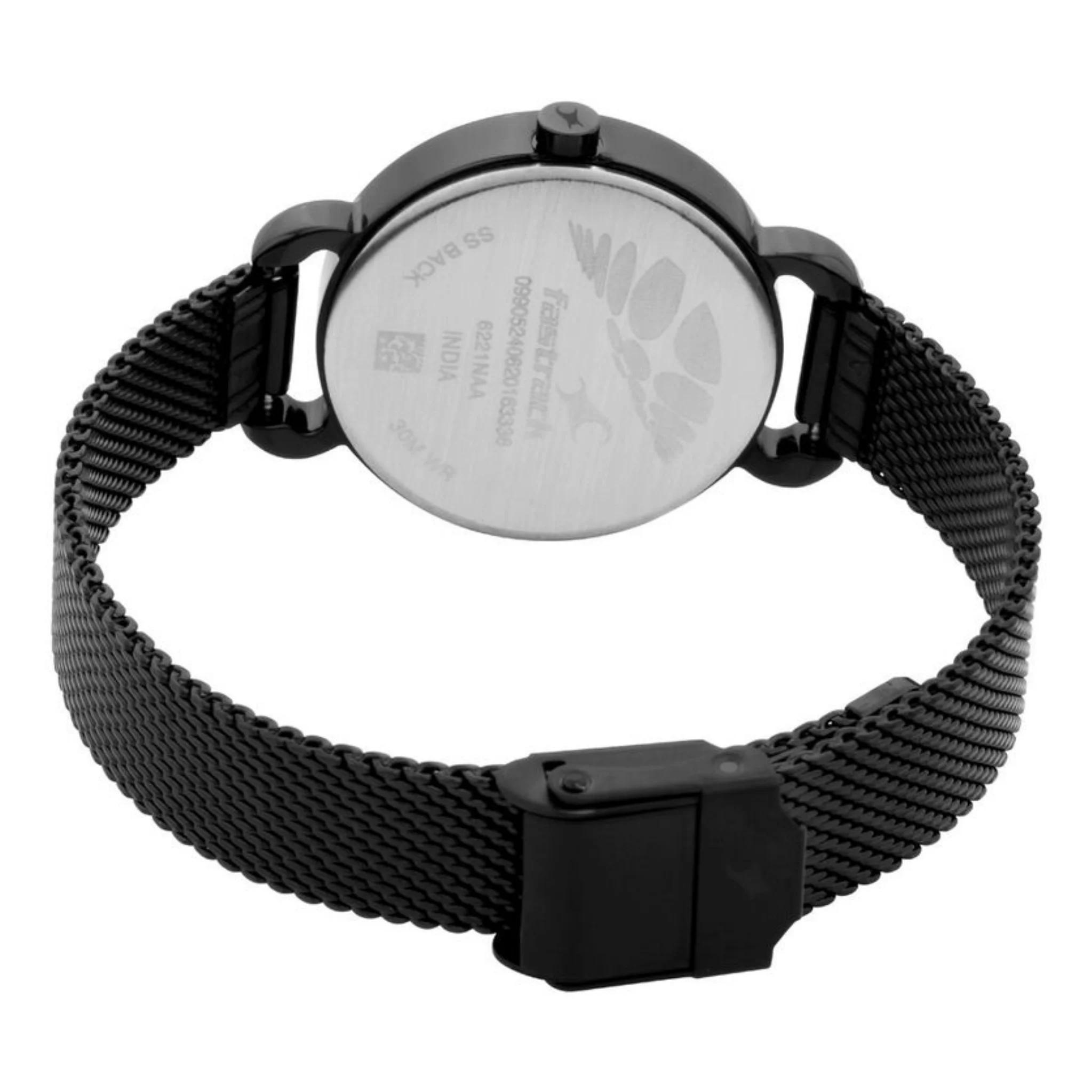 Fastrack Round Black Women NR6221NM01 Watch