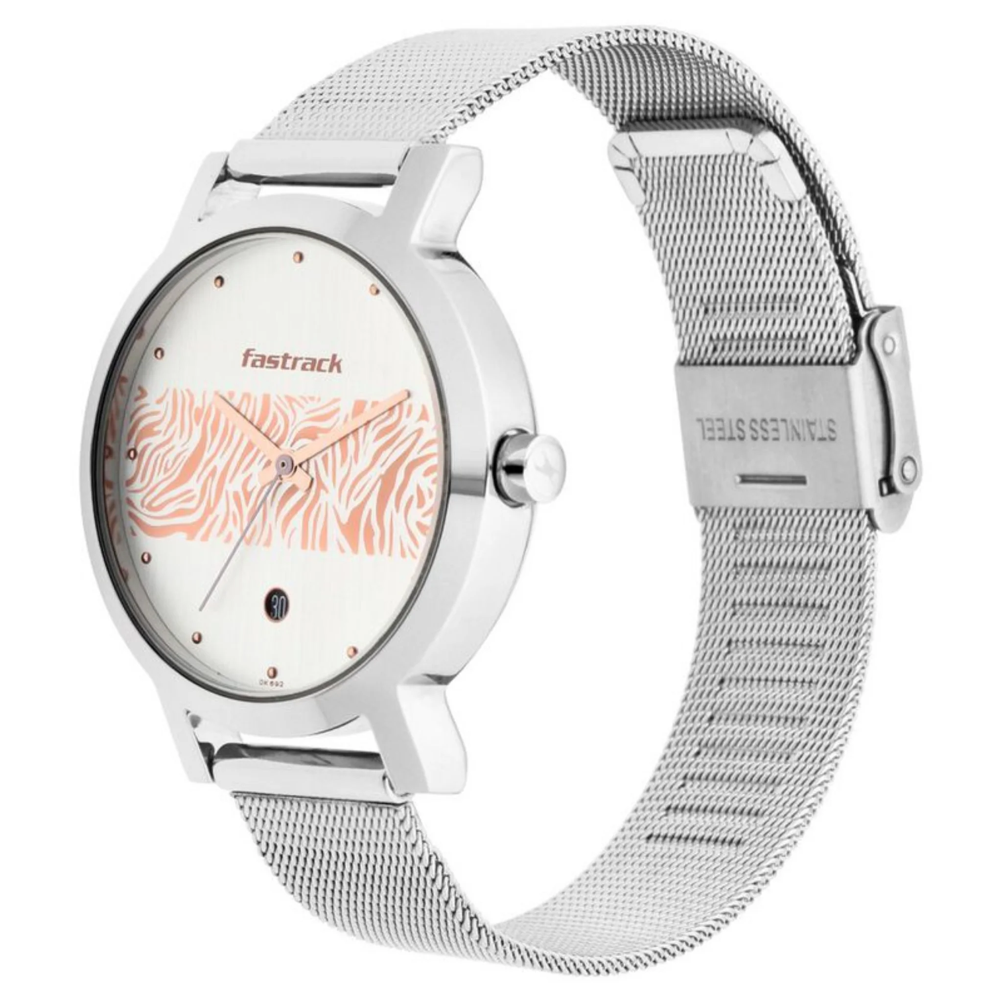 Fastrack Octagonal Silver Women NR6222SM03 Watch