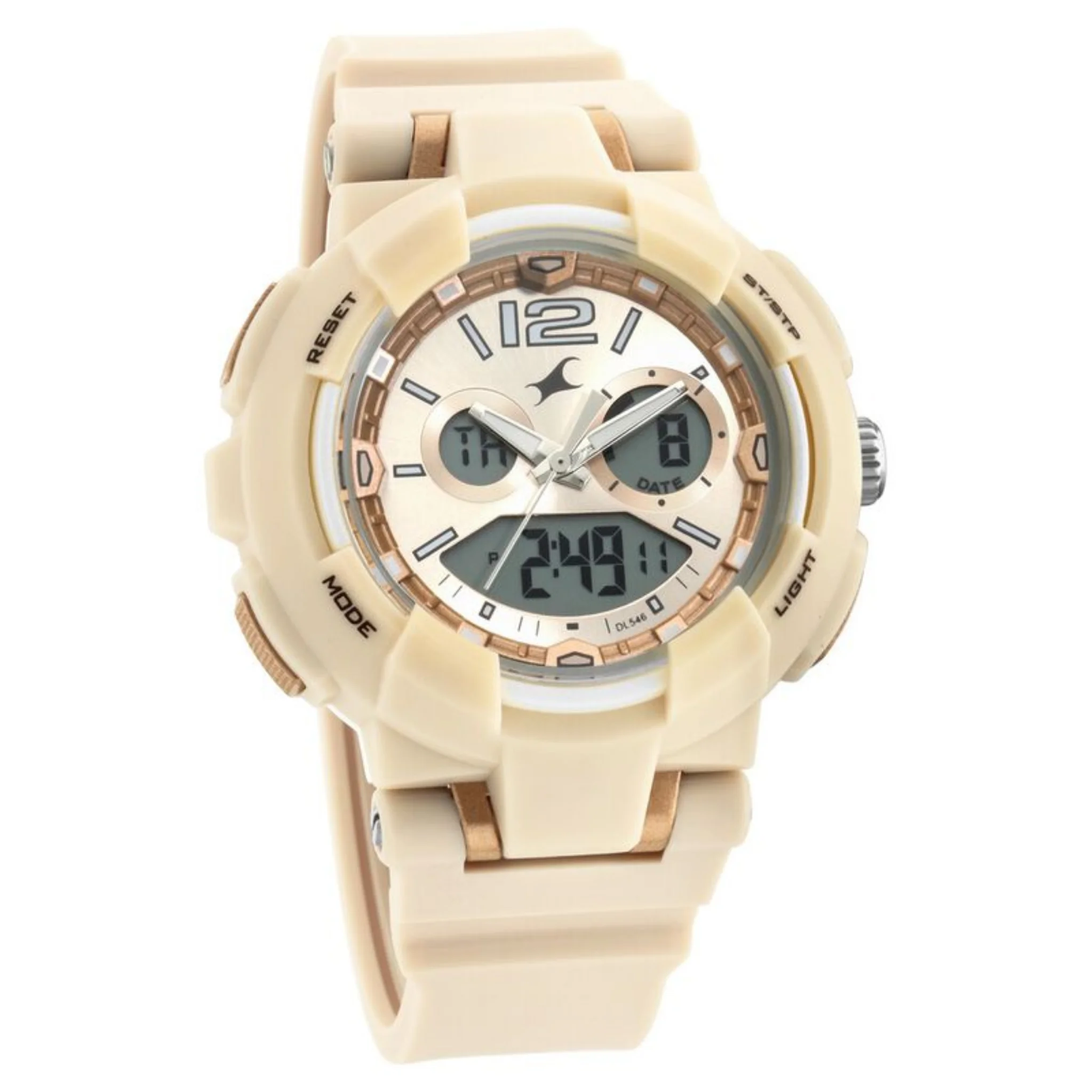 Fastrack Round Gold Women NR68016PP03 Watch